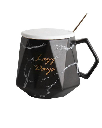Ceramic Mug With Lid And Spoon 430ml