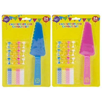 HAPPY BITHDAY CAKE SERVER/ CANDLES