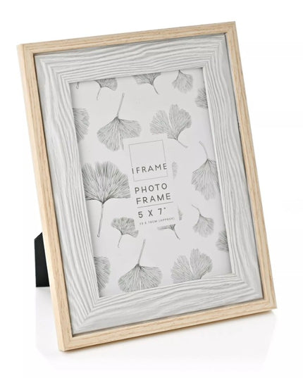 iFrame Wood & Grey Two Tone Frame 5x7