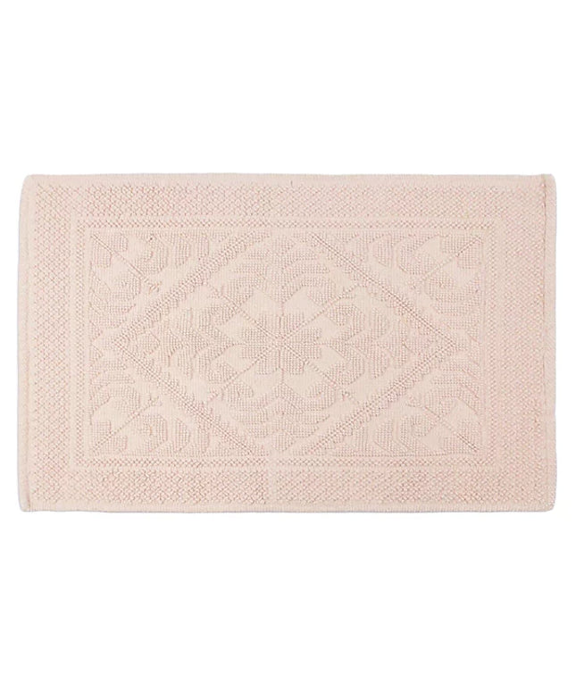 Country House Jacquard Cotton Bath Mat - Blush