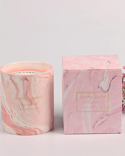 Marble Ceramic Jar Soy Wax Candles