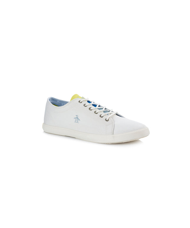 Original Penguin Brewton Canvas Trainers – White