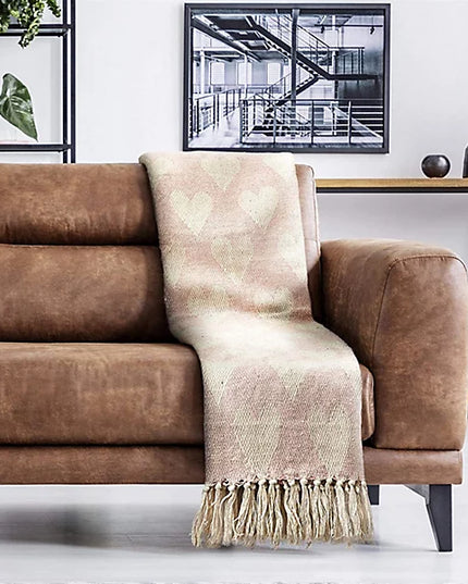 Emma Barclay Heart Throw Over Blanket