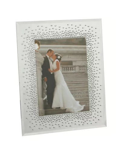 Wedding Mirror Frame Starburst Crystals - 5" x 7"