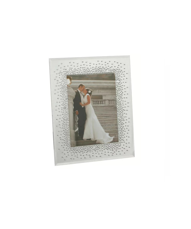Wedding Mirror Frame Starburst Crystals - 5" x 7"