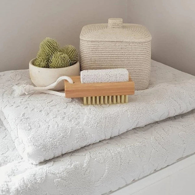 Country House Jacquard Towels Bath WHITE