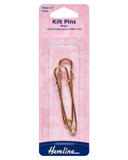 Kilt Pins: 75mm: Gold: 2 Pieces