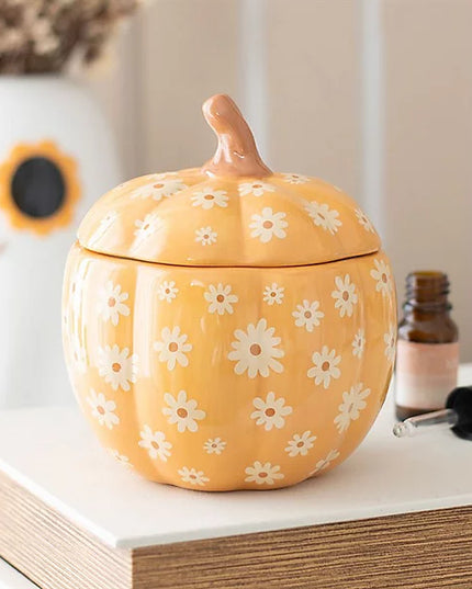 Groovy Floral Pumpkin Oil Burner