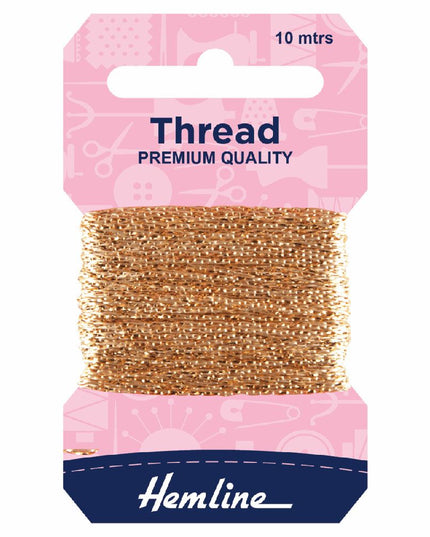 Glitter Thread: 10m: Light Gold