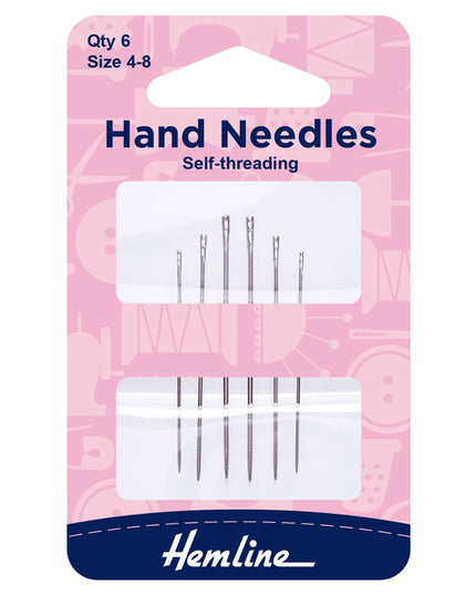 Hand Sewing Needles: Self-Threading: Size 4-8