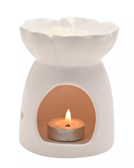 Hestia Flower Wax Melt Holder- White