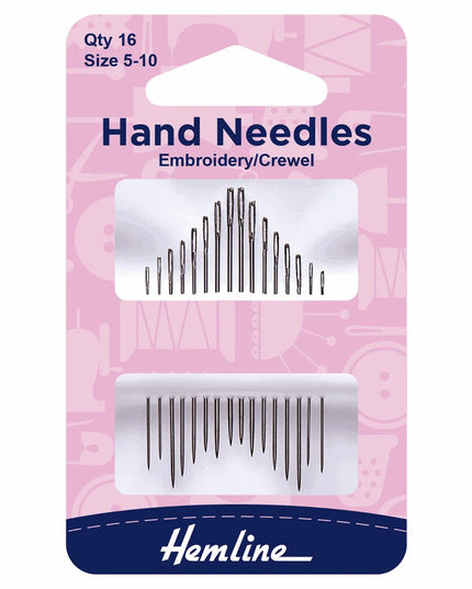 Hand Sewing Needles: Embroidery--Crewel: Size 5-10