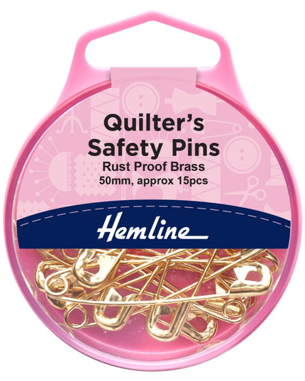 Safety Pins: Brass: 19mm or 23mm: 50 Pieces