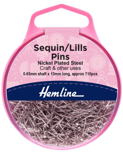Pins: Sequin-Bead: 13mm: Nickel: 710 Pieces