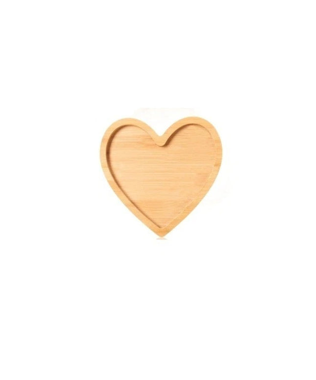 Heart-Shaped Wooden Trinket Tray