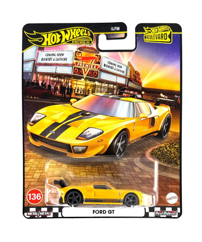 Hot Wheels Premium Boulevard Ford GT #136 Real Riders Die-Cast Car