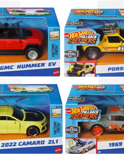 HOT WHEELS PULL-BACK SPEEDERS ASSORTED