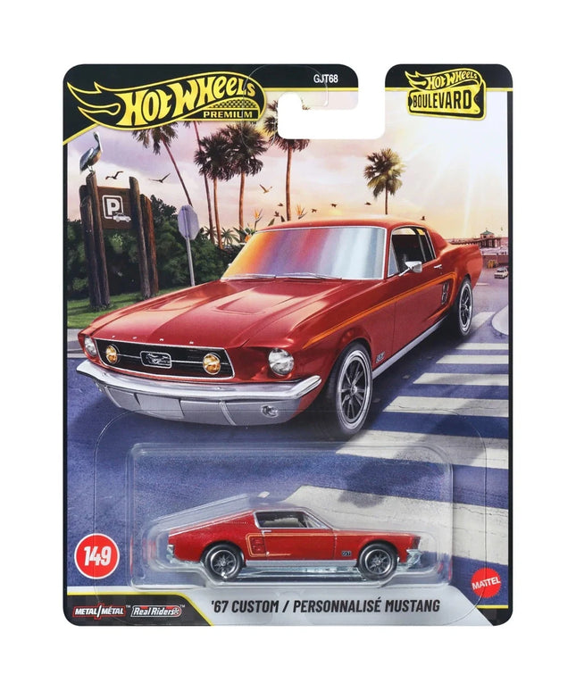 Hot Wheels Premium Boulevard '67 Custom Mustang #149 Real Riders Die-Cast Car