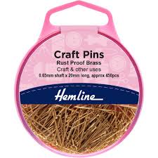 Pins: Craft: 20mm: Brass: 450 Pieces