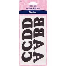 Motif: Iron-On Instant Letters: Black - 40pcs