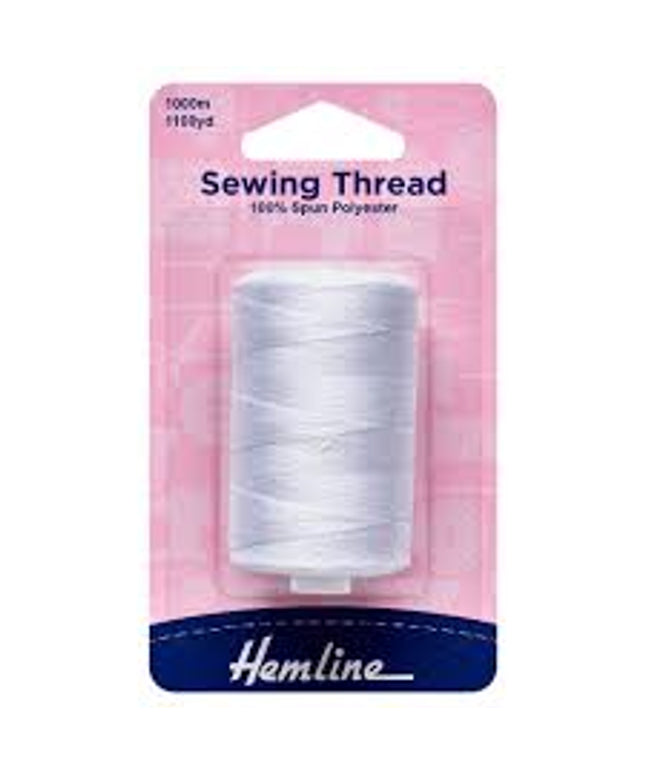 Sewing Thread: 5 x 1,000m: White