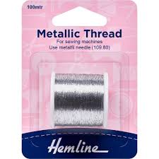 Metallic Thread: 100m: Silver