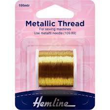 Metallic Thread: 100m: Gold