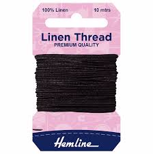 Linen Thread: 10m: Black