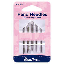 Hand Sewing Needles: Embroidery--Crewel: Size 3-9: 16 Pieces