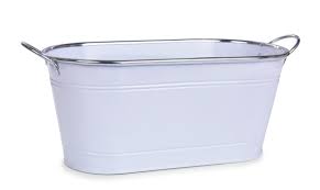 Pastel Oval Metal Party Tub with Handles – Drinks Cooler / Ice Bucket / Planter (4 Colours)