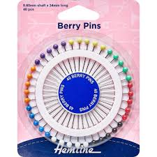 Pins: Berry: 34mm: Nickel: 40 Pieces