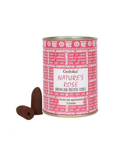 Goloka Nature Rose Backflow Incense Cones