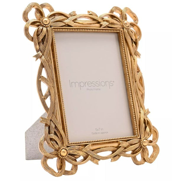 Impressions Bowknot Design Resin Photo Frame 5" x 7"