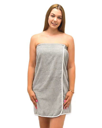 Ladies Adjustable Shower Wrap - Silver, L/XL