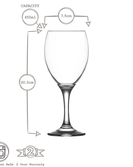 455ml Empire Red Wine Glasses