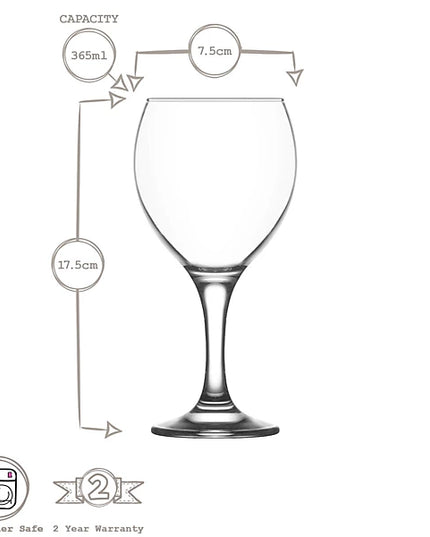 LAV Misket Red Wine Glasses - 365ml