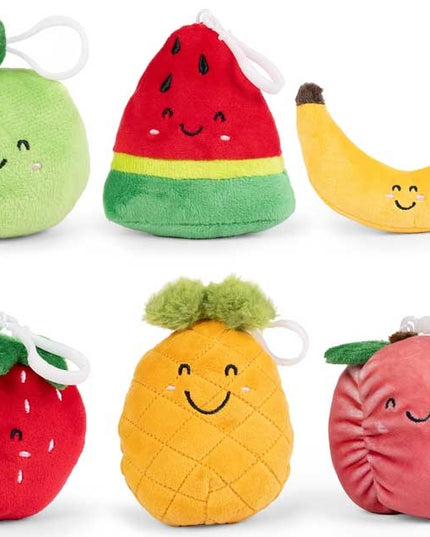 LITTLE LIVING NATURE CLIPS FRUIT PLUSH KEYRINGS ASSORTED