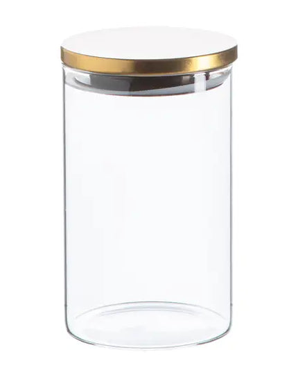 Argon Tableware Scandi Storage Jar with Metallic Lid - 1 Litre