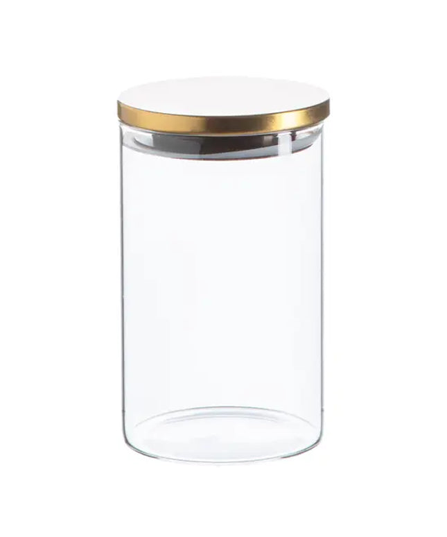 Argon Tableware Scandi Storage Jar with Metallic Lid - 1 Litre