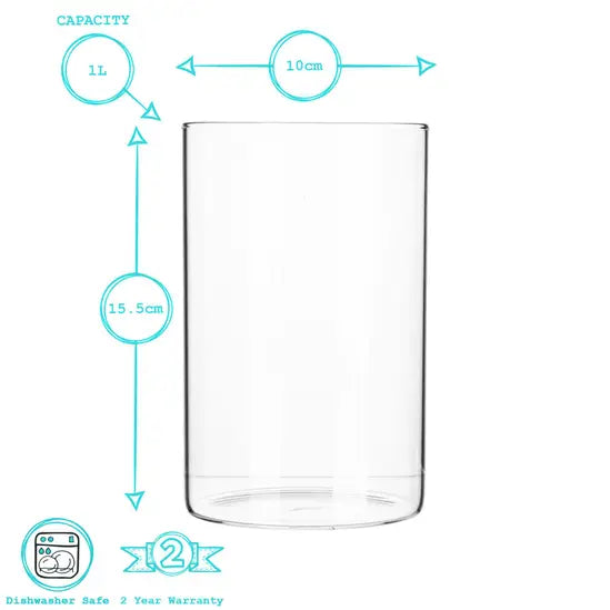 Argon Tableware Scandi Storage Jar with Metallic Lid - 1 Litre