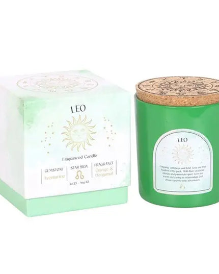 Leo Orange & Bergamot Gemstone Zodiac Candle