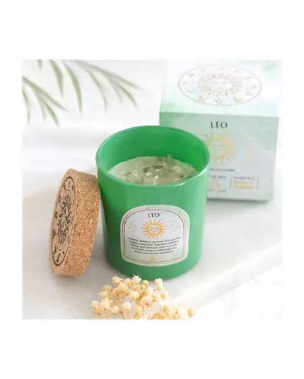 Leo Orange & Bergamot Gemstone Zodiac Candle