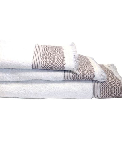 Diamond Border Mauve Towel Range Bath Sheet-MAUVE