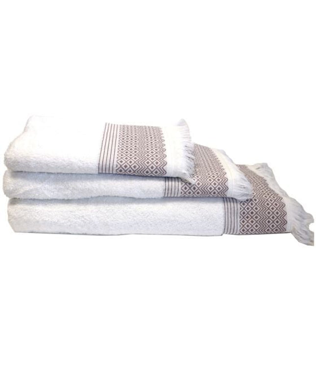 Diamond Border Mauve Towel Range Bath Sheet-MAUVE