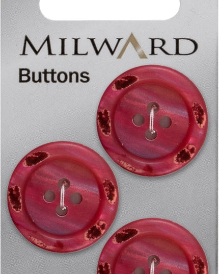 Buttons: Carded: 23mm: Pack of 3: Code D