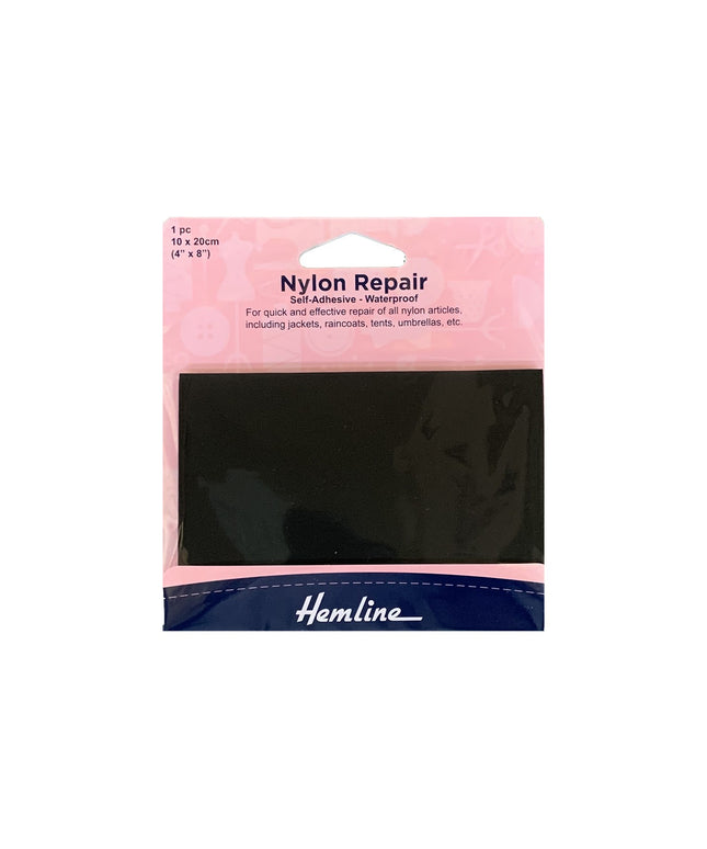 Self Adhesive Nylon Repair Patch: Black - 10 x 20cm