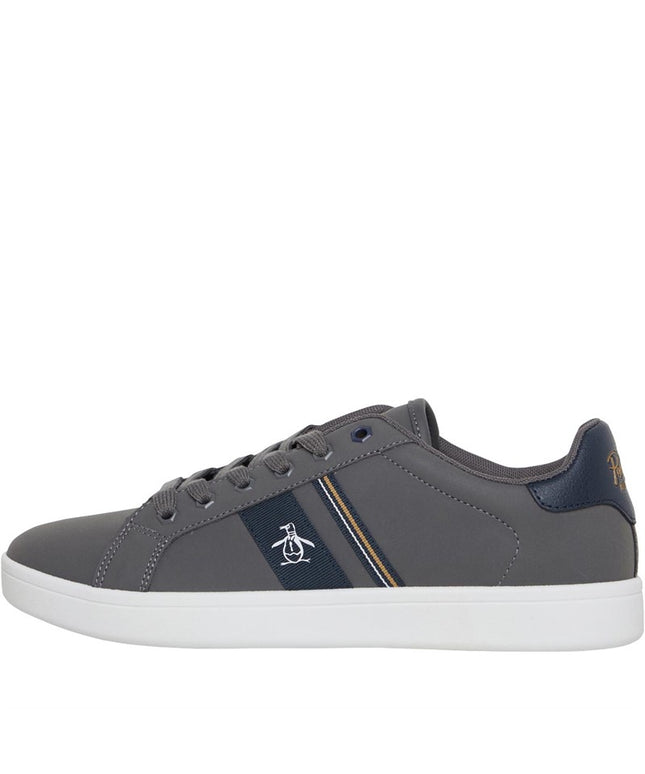 Original Penguin Men’s Steadman Retro Trainers – Charcoal