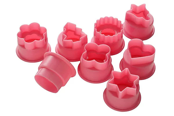 Cookie Cutter 8Pc Pink Plastic Cutter Set