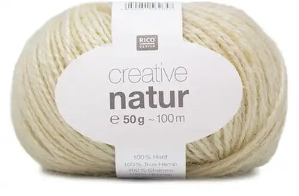 Rico Creative Natur Yarn – 50g (Approx. 100m) – 100% Natural Fibre