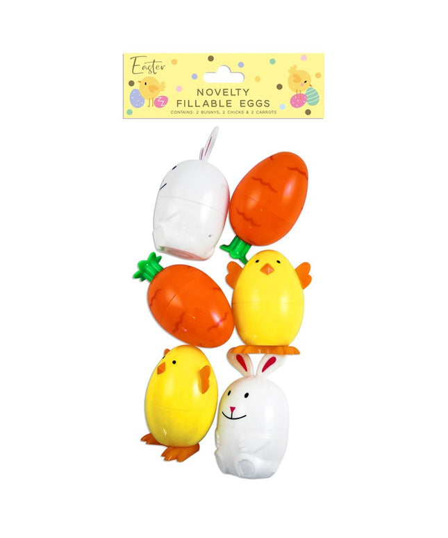 EASTER NOVELTY FILLABLE EGGS 6PCE